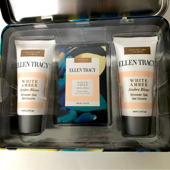 Ellen Tracy Bath Gift Set WHITE AMBER - Picture 4 of 5